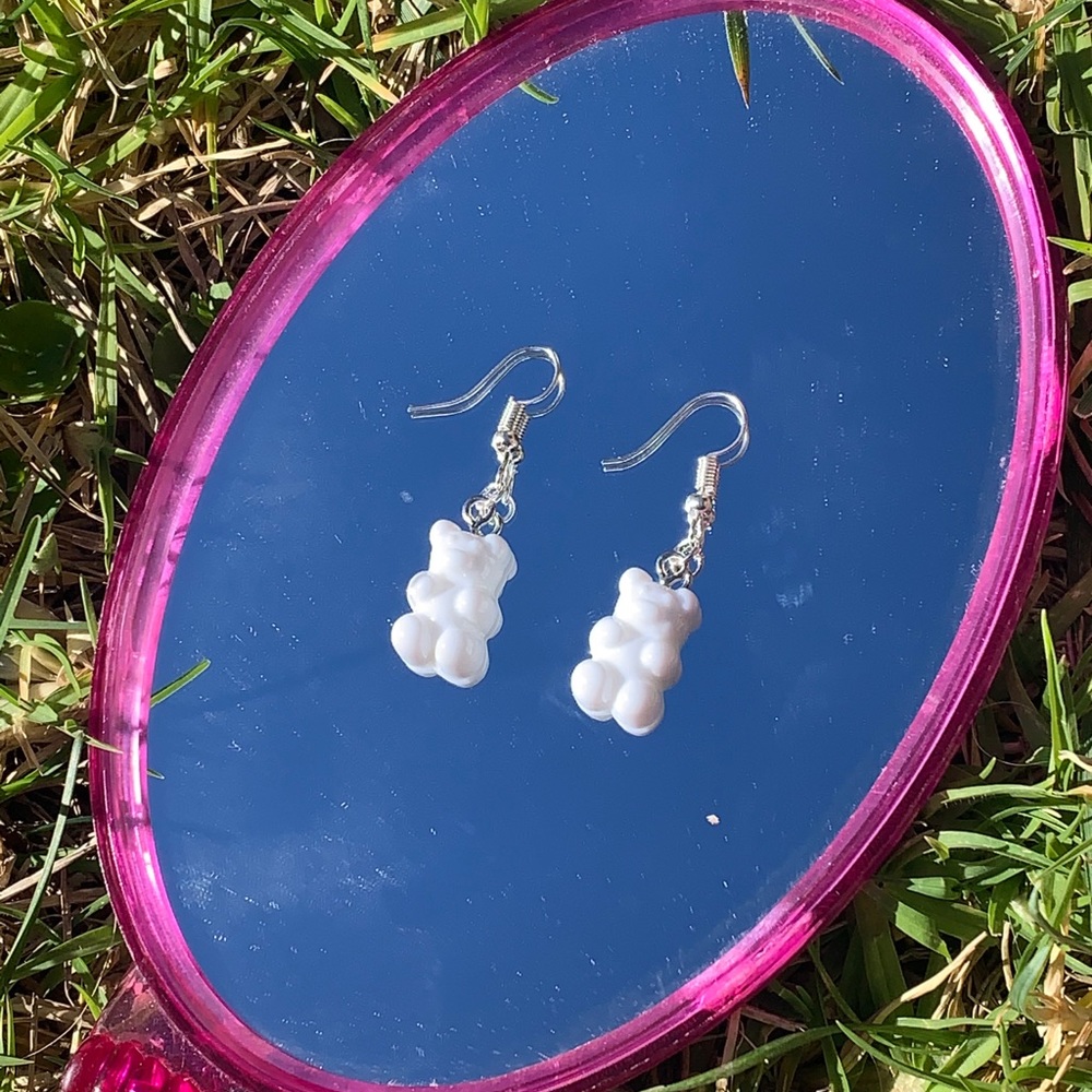 White gummy bear earrings!🤍